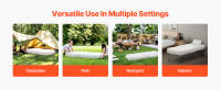 SucceBuy Colchón de aire doble con marco - Colchón inflable con bomba y estuche de transporte con ruedas, inflado rápido (2 minutos), cama de aire de apoyo para el hogar, invitados y camping - details 6