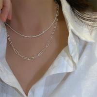 Collar Brillante de Plata Cadena Choker de Clavícula a la Moda Accesorios de Boda Coreana para Mujeres - details 3