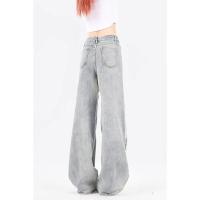 Vaqueros Retro Americanos de Cinco Puntos Pantalones Holgados de Pierna Ancha para Mujer - details 8