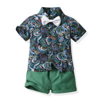 Mangas cortas de verano, camisas de flores, pantalones cortos para niños, conjunto casual de dos piezas, ropa de playa multicolor para bebés y niños - details 26