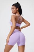 Sensación desnuda, pantalones de yoga de cintura alta para levantamiento de cadera, pantalones ajustados de fitness para mujer, pantalones cortos de secado rápido para correr - details 4