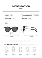 Gafas de Sol Polarizadas de Moda para Mujer Protección UV de Diamantes Joyería de Relojes - details 8