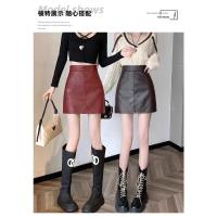 Falda midi popular de cuero negro y falda ajustada hasta la cintura - details 9