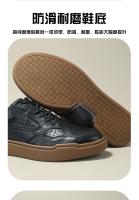 Cuero genuino de alta gama, cabeza de res pura, capa de cuero de vaca, zapatos casuales transpirables de suela blanda. - details 2