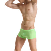 Ropa interior sexy para hombre Mini bóxer de seda de hielo Bragas ultrafinas transparentes Transparente Calzoncillos Homme Cuecas - details 13