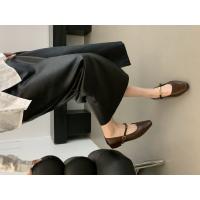 Tacón grueso negro Mary Jane zapatos zapatos de las mujeres nuevo simple y versátil boca ligera correa de metal de una palabra zapatos individuales - details 15