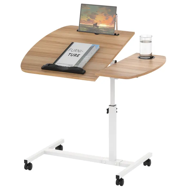 Rcynview Mesa de Talón  Moderna Ajuste de Altura Ranuras para Tarjetas Portátiles - 1