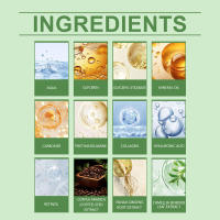 Crema facial de colágeno y té verde con ginseng hidratante, iluminadora, hidratante y reafirmante para la piel - details 2