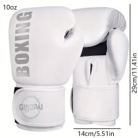 Par de guantes de entrenamiento de boxeo de 8oz/10oz para principiantes y boxeadores avanzados, guantes de boxeo duraderos de cuero - details 9