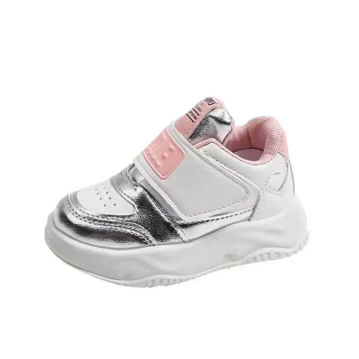 Nuevos zapatos deportivos para niños, superficie de cuero, antideslizantes, casuales, ligeros, para correr. - 1