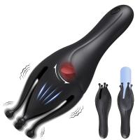 Leten Glans Trainer para hombres potente masturbador vibratorio juguetes eróticos suave yema del dedo prolongar la resistencia masaje vibrador - details 4