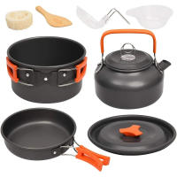 Juego de Olla de Camping de Aluminio Portátil No Pegajosa para Exteriores Funda de Olla para Senderismo Barbacoa Picnic - details 5