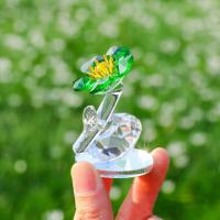 Nueva serie de plantas, estatua de flor de cristal, estatuilla, exquisita decoración de mesa, adorno de coche 3D hecho a mano, decoración del hogar - details 2