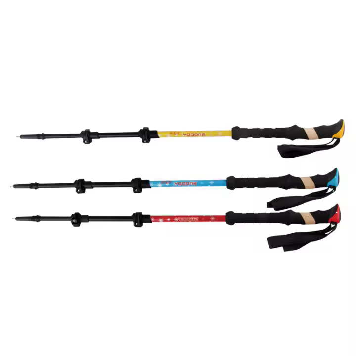 Muleta telescópica de carbono de alta calidad, bastones nórdicos, bastón para caminar, Alpenstock, Trekking - 1