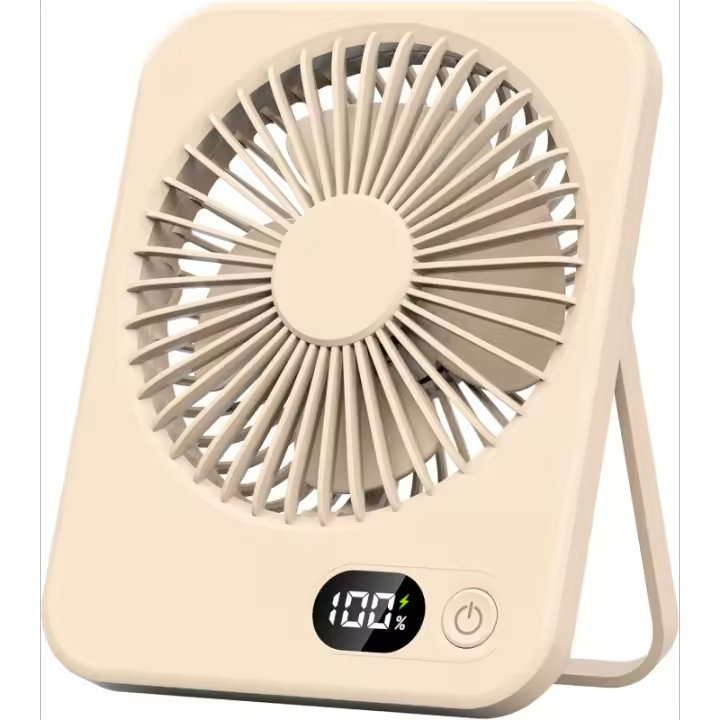 Mini Ventilador USB Recargable Portatil Silencioso, 5 Velocidades 180 °   Plegable Viento Fuerte para Oficina, Mesa, Hogar, Fitness, Viajes, Camping, Exterior - 1