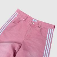 Pantalones Vaqueros de Cintura Alta con Rayas Bordadas Vintage Estilo Hip Hop Callejero para Hombres y Mujeres Pantalones Informales Holgados de Pierna Ancha - details 8