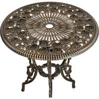 Conjunto de Mesa y Sillas Exterior Vintage Juegos de Muebles de Jardín de Aluminio Una Mesa con Dos Sillas para Balcón Bronce - details 6