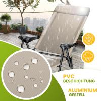 Sillas de Jardín Plegables de Aluminio con Respaldo Alto Ajustable 7 Posiciones, Apoyabrazos Transpirables, Portátiles, Silla de Camping para Jardín y Terraza - details 11