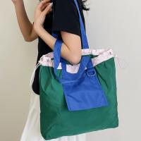 Bolso de compras plegable de color, bolso de bolsillo respetuoso con el medio ambiente de gran capacidad, bolso de mano con cordón impermeable reutilizable para niñas - details 7