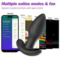 Masajeador de vibración con tapón Anal controlado por Bluetooth, 10 modos de rotación, juguetes para patio trasero de próstata, productos para adultos - details 10