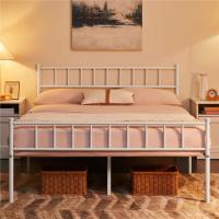 Cama de Metal Moderno con Marco Tamaño Individual/Doble Diseño Juvenil para Dormitorio y Habitación de Invitados Blanco Tamaño 90 x 190 cm - details 24