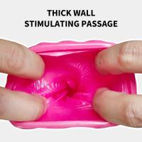 Leten-taza Vaginal suave para hombre, masturbador de succión realista con espuma, coño de bolsillo, juguetes sexys para adultos - details 7