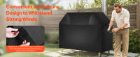 SucceBuy Cubierta para parrilla de barbacoa resistente de 48 pulgadas, protector para parrilla de gas impermeable para exteriores - details 4