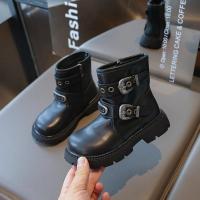 Botas de cuero antideslizantes para niña, zapatos versátiles y elegantes, suela suave, estilo británico, otoño e invierno, 2024 - details 3