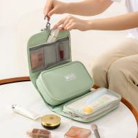 Bolsa de artículos de tocador separada en seco y húmedo de gran capacidad, bolsa de cosméticos grande impermeable desmontable, bolsa colgante plegable - details 15