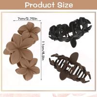Paquete de 6 pinzas para el pelo con forma de flor, pinzas para el pelo para damas y niñas, pinzas para el pelo grandes mate para cabello grueso, pinzas para el pelo antideslizantes y fuertes - details 1