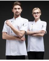 Chaqueta de Chef de manga corta, uniforme de Chef de Hotel, ropa de trabajo de Pizza transpirable, Catering, restaurante, cocina, panadería, ropa de Chef negra, nuevo - details 3