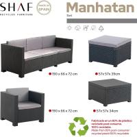 Conjunto de muebles de jardín color grafito |   Fabricado en España con Materiales Reciclados - details 3