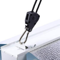 Gancho de Ratchet Ajustable para Cuerda 1Par Máximo Peso 150lbs/68kg Gancho de Poli para Levantador y Ensamblaje de Barra de Herramientas - details 3