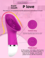 Dispositivo de masturbación femenina, masturbador para lamer la lengua, varita multivibración, Juguetes sexuales estimulantes GS - details 4