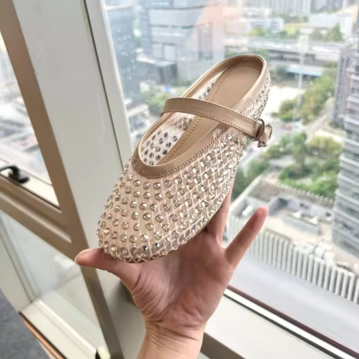 Zapatillas Baotou para salir, nueva moda y alta gama, semi-drag para mujer, sandalias casuales versátiles y transpirables. - 1