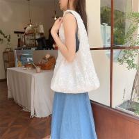 Bolso de hombro de encaje bordado con agujeros, bolso de mano tejido de gran capacidad para mujer, bolso cruzado ligero bohemio - details 14