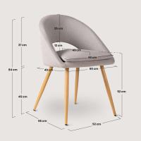 Pack de 2 sillas Acolchadas y tapizadas en Tela para salón, Comedor o Dormitorio - details 2