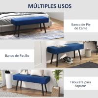 Taburete de Cama Multifuncional Moderno Banco de Acero con Cojín 120kg de Carga - details 23