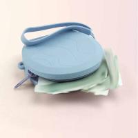 Morandi Color semicírculo bolsa de cosméticos de silicona monedero rectangular bolsa de almacenamiento multifunción soporte para brochas de maquillaje Color sólido - details 8