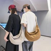 Bolso Bandolera De Lona Sólida Para Mujer Gran Capacidad Bolso De Compras Y Estudiante Bolso De Hombro Unisex Para Escuela - details 22