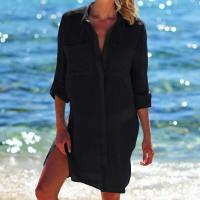 Túnicas de algodón 2023 para mujer, traje de baño para mujer, traje de baño para mujer, vestido playero para cubrir la playa - details 2