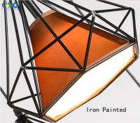 Lámpara colgante Vintage de tela de hierro, pantalla negra para restaurante, casa de té, cadena de hierro para interiores - details 8