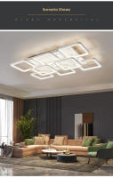 LEFAN-luces LED para habitación, lámparas de techo modernas para sala de estar, dormitorio, Hotel, oficina, Rectangular, regulable, 90CM - details 3