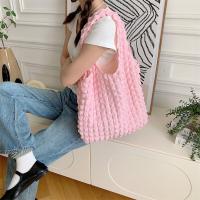Bolso de hombro plisado para mujer, bolsa Vintage de gran capacidad, Color caramelo, Burbuja, nube, compras, Verano - details 21