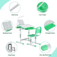 Escritorio para niños y estudiantes, mesa ergonómica y juego de descongelación, con cajón, soporte de lectura, lámpara LED regulable, altura ajustable - details 27