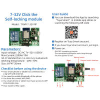 Interruptor inalámbrico con Control remoto inteligente, disyuntor de relé Wifi de 1 canal, 12V, 24V, 7-32V, CA 220V, 85-250V, 2200W, 10A - details 0