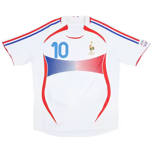 2006 Francia Camiseta de fútbol de visitante de personalizada 10 ZIDANE 12 HENRY Retro Camiseta - 1