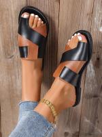 Sandalias de gran tamaño con fondo plano para mujer, novedad de verano 2025, zapatillas geniales de moda para mujer a juego con el color europeo y americano - details 3