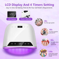 Lámpara UV de gran espacio 320W Secador de gel para manicura con dos pantallas LCD - details 1
