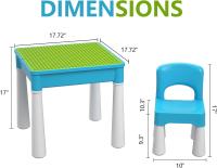 Infantil, Mesa de Actividades Construccion y Silla con 128 Piezas Juguetes de Creativos Grandes Clásicos para Niñas, Rosa - details 23